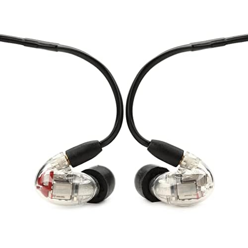 Shure SE846 Wired Sound Isolating Earbuds, High Definition Sound  Natural Bass, Four Drivers, Secure in-Ear Fit, Detachable Cable, Durable Quality, Compatible with Apple & Android Devices - Clear