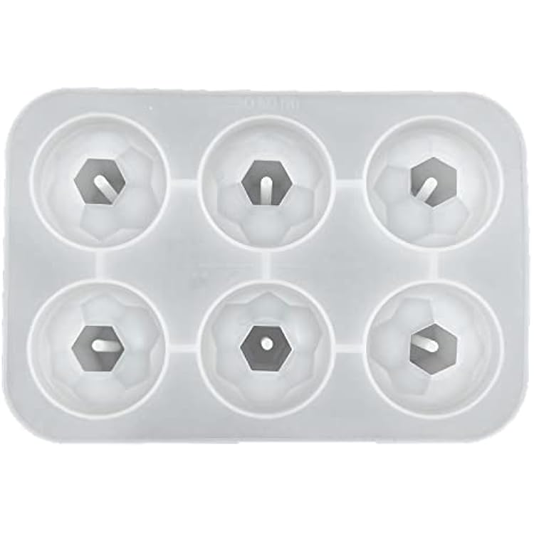 Round Silicone Bead Mold with Hanging-Holes for Jewelry Pendant Bangle Bracelet Bead Making Mold Hand Craft Tool, 30mm, Faceted Beads