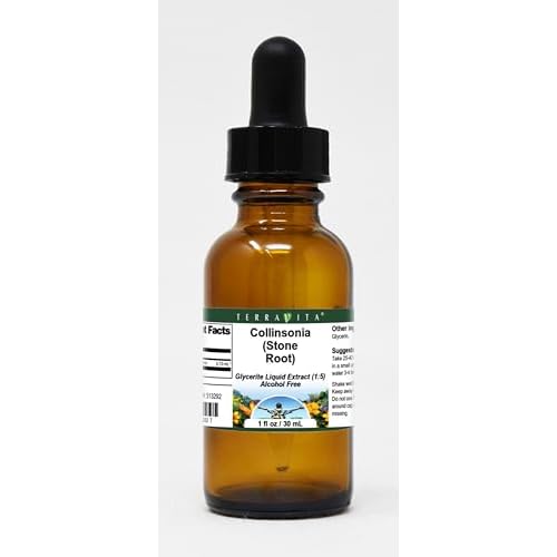 Collinsonia Stone Root - Glycerite Liquid Extract 1:5 - No Flavor 1 oz, ZIN: 513292