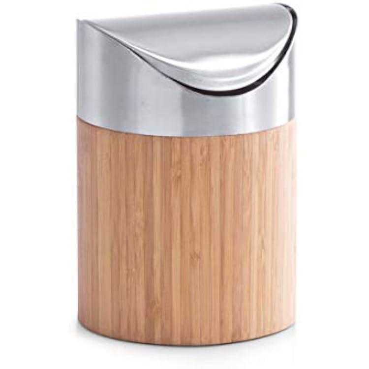 Zeller Table Waste Bin, Brown, 12 x 12 x 17 cm