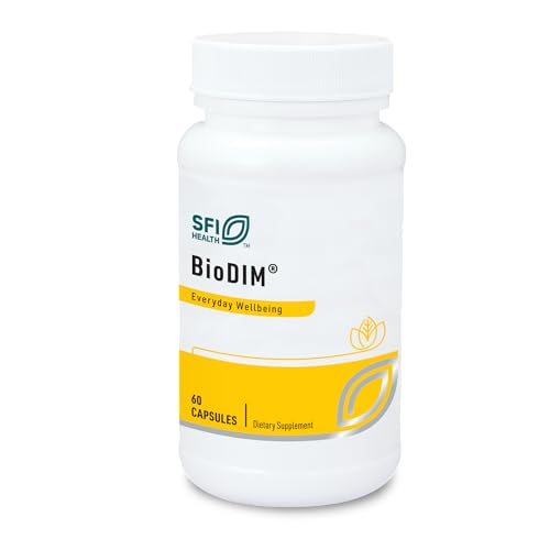 Klaire Labs BioDIM - 150mg Diindolylmethane Supplement - Promotes Healthy Estrogen Metabolism in Men & Women - Patented, Bioavailable DIM - Dairy & Gluten-Free 60 Capsules