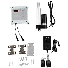 Automatic Chicken Coop Door Timer Remote Control Solar Powered Light Sensor Safe Opener Kit for Poultry Run Duck Coop(US Plug)