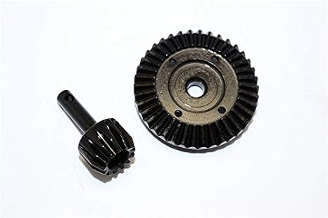 Axial SMT10 Grave Digger (AX90055) & MAX-D (AX90057) Upgrade Parts Hard Steel Gear Set For Differential Assembly - 2Pcs Black