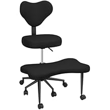 Yoga Chair, Meditation Desk Chair, Cross Legged Ergonomic Chair, Criss Cross Office Chair, Adjustable Kneeling Seat, Lumbar Support Home Office Chair, Faux Leather Sitting Stool, Swivel Posture Chair