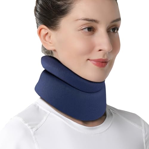Velpeau Neck Brace for Neck Pain and Support -Soft Cervical Collar for Sleeping in Bed, Snoozing, Sleeping Upright, Anti-Snoring, Sleep Apnea for Women & MenBlue, Comfort Version, XL: 16.5-18.74