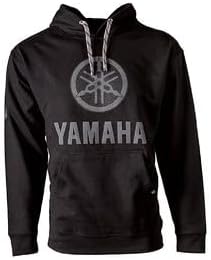 Yamaha Hooded Sweatshirt Cotton Polyblended Classic Hoodie Powersports Motorcycle ATV UTV Kangaroo Pocket and Drawstring Hood - Black, Size: X-Large