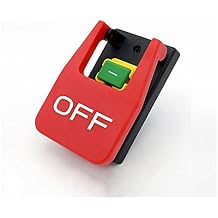 ONECM Off-On Red Cover Emergency Stop Push Button Switch 16A Power-Off/Undervoltage Protection Electromagnetic Start Switch
