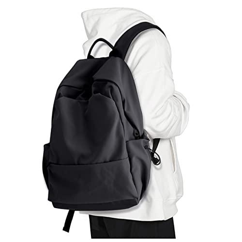 Black Backpack For Women Men School Backpacks Aesthetic Lightweight College Backpack for Boys Girls Book Bag Casual Daypack Laptop Gym Backpacks