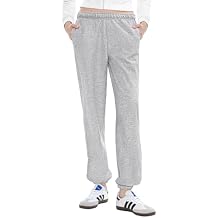PUMIEY Womens High Waisted Sweatpants Fleece Baggy Sweat Pants Y2K Lounge Joggers Pants Three-No Collection