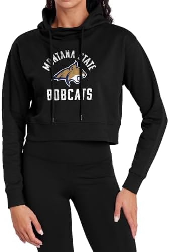 Campus Lab Officially Licensed Collegiate Womens Cropped Hoodie Large Black Collection