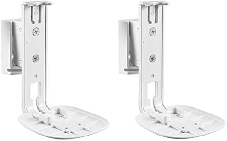 ynVISION.DESIGN Adjustable Wall Mount Bracket Compatible with Sonos One, One SL, and Play:1 Speaker | 2 Pack | (White)