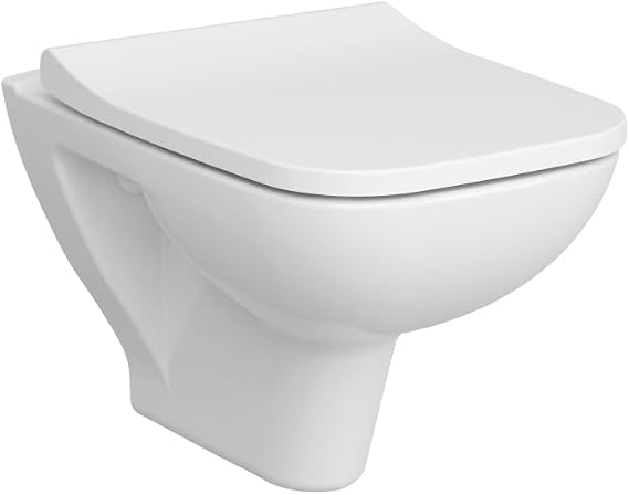 VitrA S20 Square 7508B003-0850 Hanging Toilet, White, 52 cm