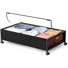 Under Bed Storage with Wheels,1 Pack Under Bed Storage Containers,Underbed Shoe Storage Bedroom