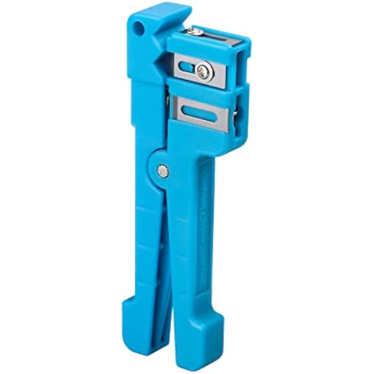 1pc Coaxial Cable Stripping Cutter Tool Coaxial Cable Stripper Blue Fiber Optic Jacket Stripper Cable Cutter Crimper 45-163