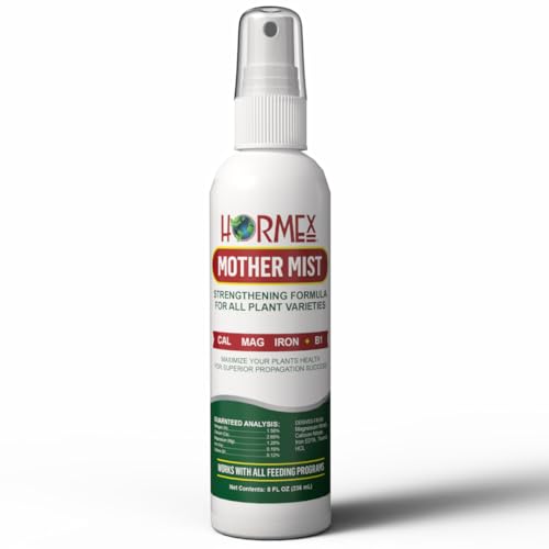 Hormex Mother Mist Cal-Mag-Iron  B1 Plant Nutrient Deficiency Spray - Boost Growth, Strength & Cloning Success - All Purpose Foliar Spray for Houseplants, Flowers & Vegetables, 12oz
