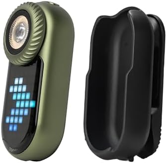 LOOPDOT EDC Flashlight (with DotClip) Rechargeable Small and Powerful LED Flashlight with RGB Pixel Display, Interactive Games, Adjustable Brightness Cool Gadget Gift for Kids & Adults (Green)