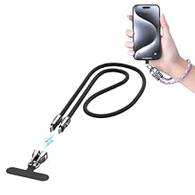 Brandone C to C 240w Charging Cable with Wearable Bracelet Design, 5a Fast USB-C Phone Lanyard Charging Cable, 2 in 1 Portable Type C Phone Charger Cables (Black, Long)