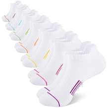 Heatuff 7 Pairs Womens Ankle Socks Athletic Cushioned Anti-Blister Running Low Cut Socks with Tab