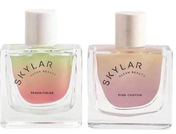 Skylar Pink Canyon and Peach Fields Eau de Perfume Layering 2 Pack- Hypoallergenic & Clean Perfume for Women & Men, Vegan & Safe for Sensitive Skin- (50mL /1.7 Fl oz)