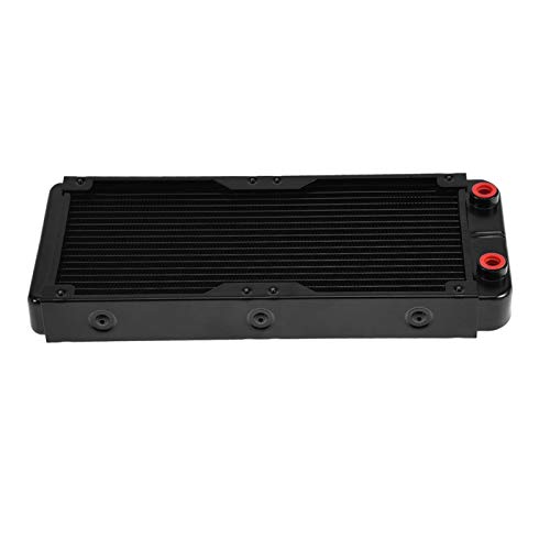 Richer-R PC Cooling Radiator, 240MM Aluminum Computer Radiator Water Cooling Cooler 18 Tubes Heat Exchanger CPU Heat Sink