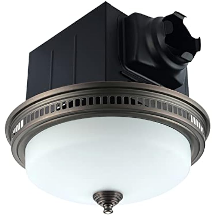 Akicon Bathroom Exhaust Fan with Light, Ultra Quiet 110 CFM 1.5 Sones Ventilation Exhaust Bathroom Fan Light Combo and Nightlight, Oil Rubbed Bronze
