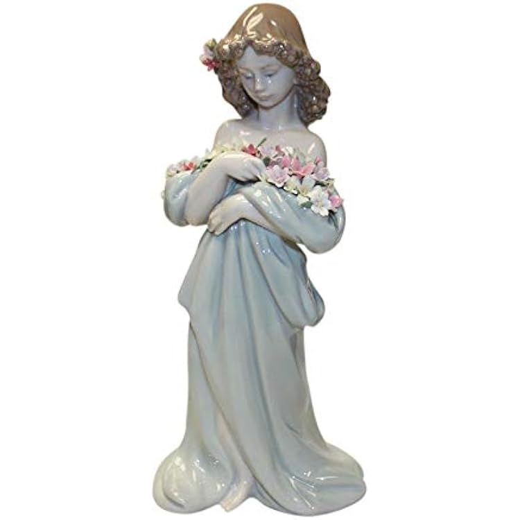 Lladro Petals of Love 06346 Lady with Flowers