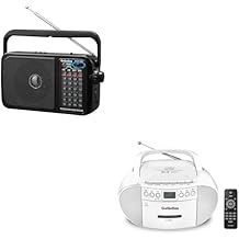 Gelielim Radios Portable AM FM, Gelielim CD and Cassette Player Boombox