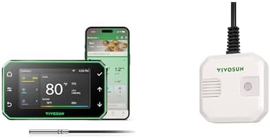 VIVOSUN GrowHub Controller E42A+ for Grow Tent and 4-in-1 Sensor, Temperature and Humidity Monitoring with CO2 and Light Detection, CO2 Data VPD Tracking for Indoor Growing