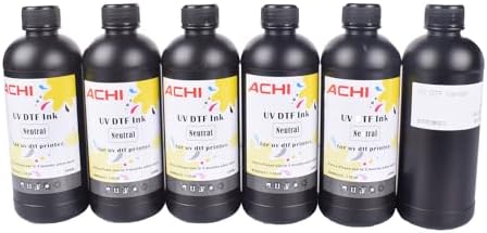 US Stock UV DTF Ink for UV DTF Printer UV Printer Printing on AB Films for Sticker Printer 5X500ML CMYKWV Ink 500ML Varnish 6 Bottle 500ML