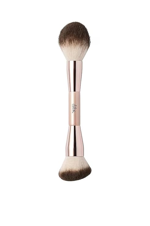 D1BS Beauty Duo Brush Face - Double-Ended Face Brush for Setting Powder, Highlighting