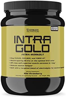 Ultimate Nutrition Intra Gold Workout Energy Supplement - Blend of Electrolytes with Carnitine, Ornithine, and Aspartate, 30 Servings, Wild Strawberry