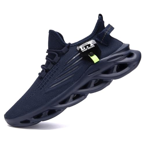 Men Running Shoes Tennis Slip On Gym Sneakers Walking Shoes Non-Slip Athletic Jogging Comfortable Fashion Workout Breathable Shoes