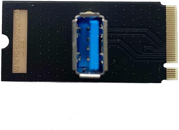 NGFF M.2 to USB Converter, M.2 to PCI-e Connector Molex Riser Adapter for GPU (Black)