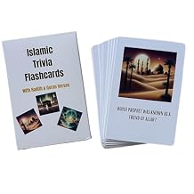 Deen Supplies Islamic Trivia Cards 100 Engaging Questions & Answers with Quranic and Hadith References | Perfect for Learning, Family Game Nights, and Islamic Gifts | All Ages, Minimalist Style