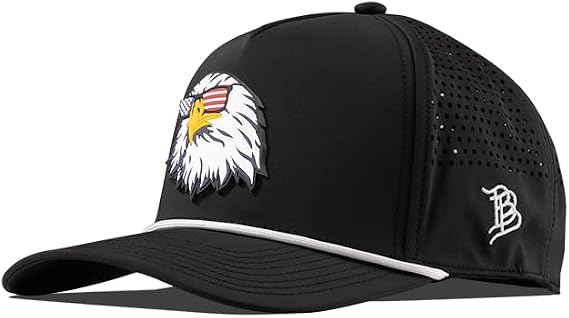 Branded Bills Party Eagle PVC Curved 5 Panel Rope Hat for Men