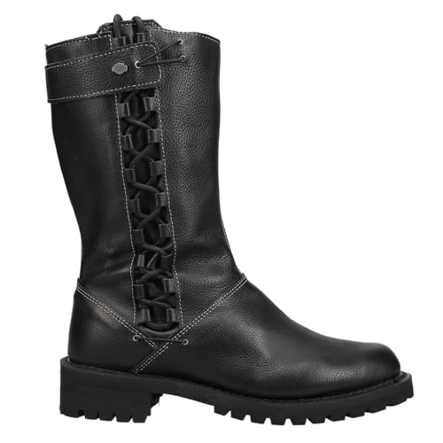 Harley-Davidson FOOTWEAR Womens Melia Riding Casual Boots Mid Calf - Black