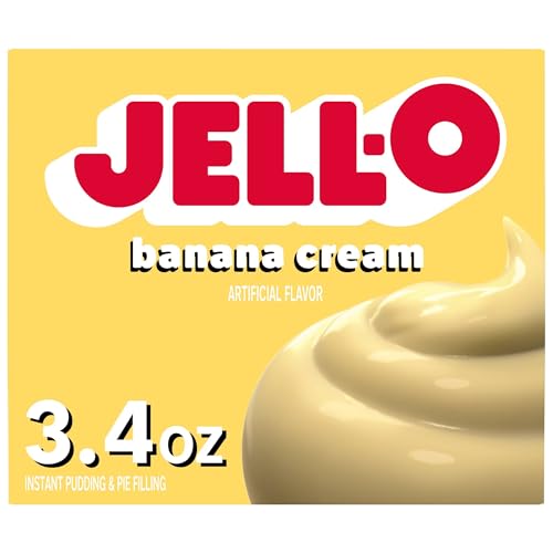 JELL-O Banana Cream Instant Pudding & Pie Filling Mix 3.4 oz Box