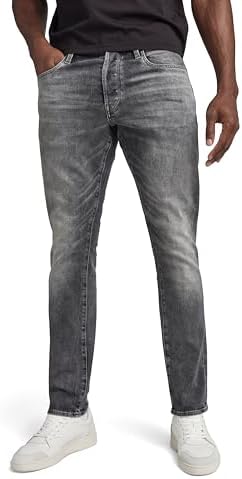 G-Star Raw Mens 3301 Tapered Fit Jean In Nippon Stretch Denim