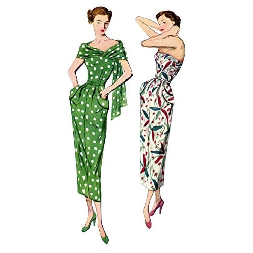 Simplicity Sewing Pattern S8876 AA MissesWomens 1940s Vintage Dress and Stole, Size 10-18
