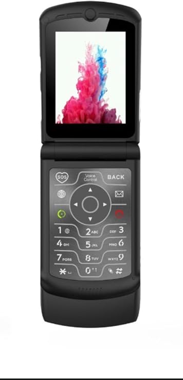 V3 4G LTE Flip Phone, Android 11 Go, Dual Screens (2.4 + 1.2), 2GB RAM 16GB Storage, USB-C, Removable Battery, Wi-Fi Bluetooth GPS, Simple Easy-Use Cell Phone for Seniors, Kids Travelers
