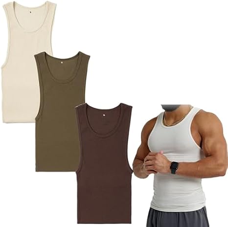 3PK Mens Compression Tank Top