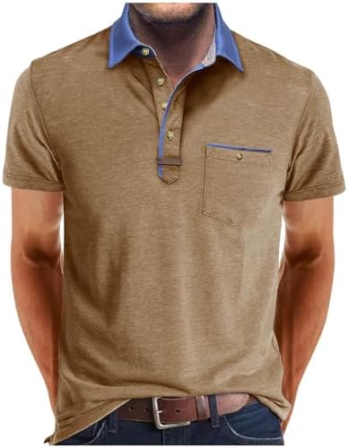 Muscularfit Big and Tall Polo Shirts for Men Summer Fashion Short Sleeve Business Casual Shirt Loose Fit Gym Workout Tee Tops