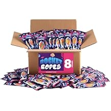 Bulk Lalees Sour Licorice Ropes - Approx. 240 Fun Size Packs - 8 Pound Box - Strawberry Licorice Candy Individually Wrapped for Schools, Camp, Pinata - Rocket Ropes Candies