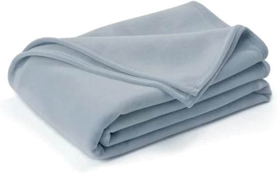Luxurious Lightweight Super Soft Blankets Full/Queen Size | 100% Nylon, Extra Cozy Trendy Decorative Ultra Plush Comfy Throw Aesthetic Rich Look | Perfect Bedding Pretty Wedgewood Blue Color