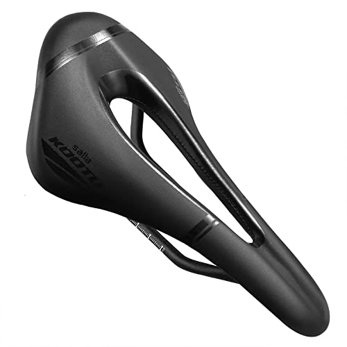 KOOTU Road Bike Saddle, Comfortable Waterproof Bicycle Seat for Men and Women, Breathable Shock-Absorbing Bike Seat for MTB, Road Bikes, BMX & Exercise