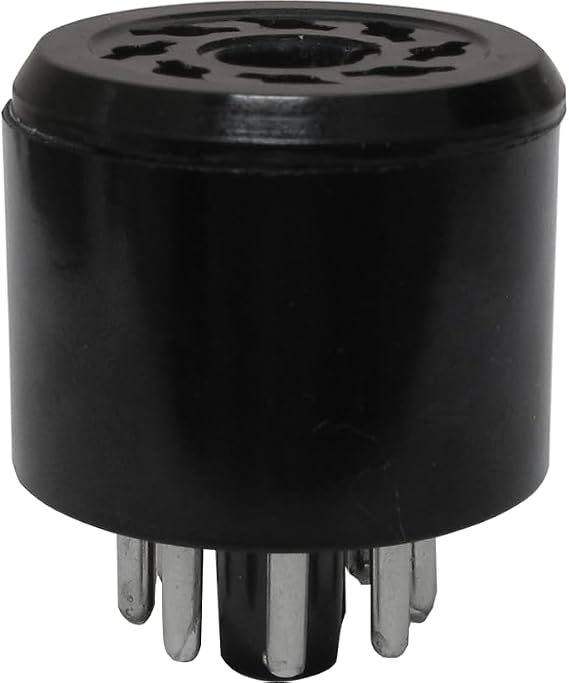 AmplifiedParts 8-Pin Octal Socket Saver for Tube Testers, Black Plastic