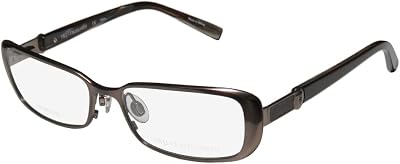 Trussardi 12507 For LadiesWomen Designer Full-Rim Shape Titanium Flexible Hinges Optical EyeglassesSpectacles 53-16-135, Brown