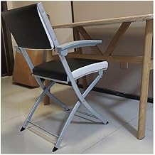 Folding Office Chair with Pu Leather Padded Seat,Portable Metal Foldable Backrest,Office Conference Room Chair,Comfy Dining Stool,Black