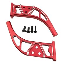 Aluminum Alloy Rear Wing Support for Arrma 1/7 Infraction, Limitless, Felony 6S BLX RC Cars Upgrade Parts, Frame Diffuser Support (ARA320519)