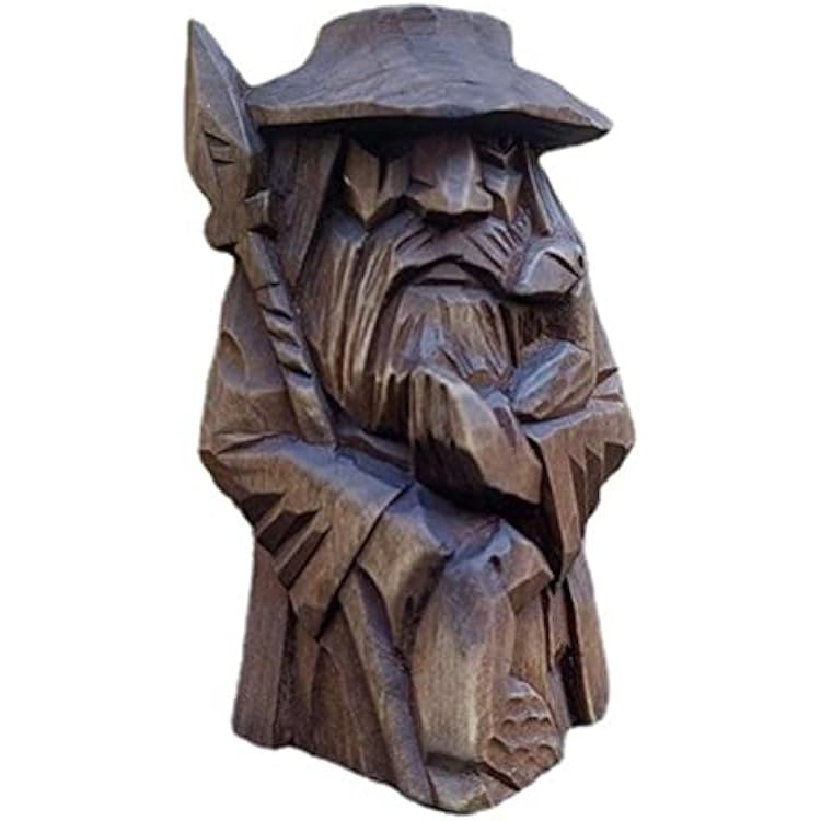 Hztyyier Odin Viking Statue, Ornaments Art for Home Decoration Tir-Single Sword